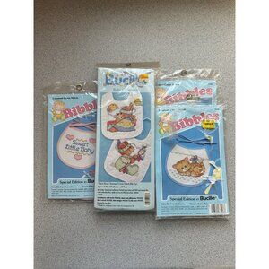 Bucilla Cross Stitch Bibbles Special Edition 4 packs New Cats Bears Animals Baby